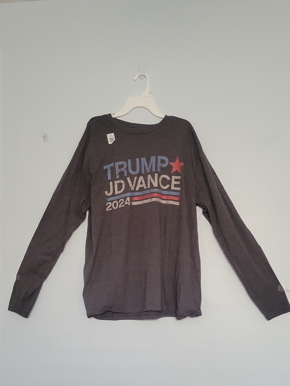 Port and Company Black Long Sleeve Graphic Tee - Patriotic Print